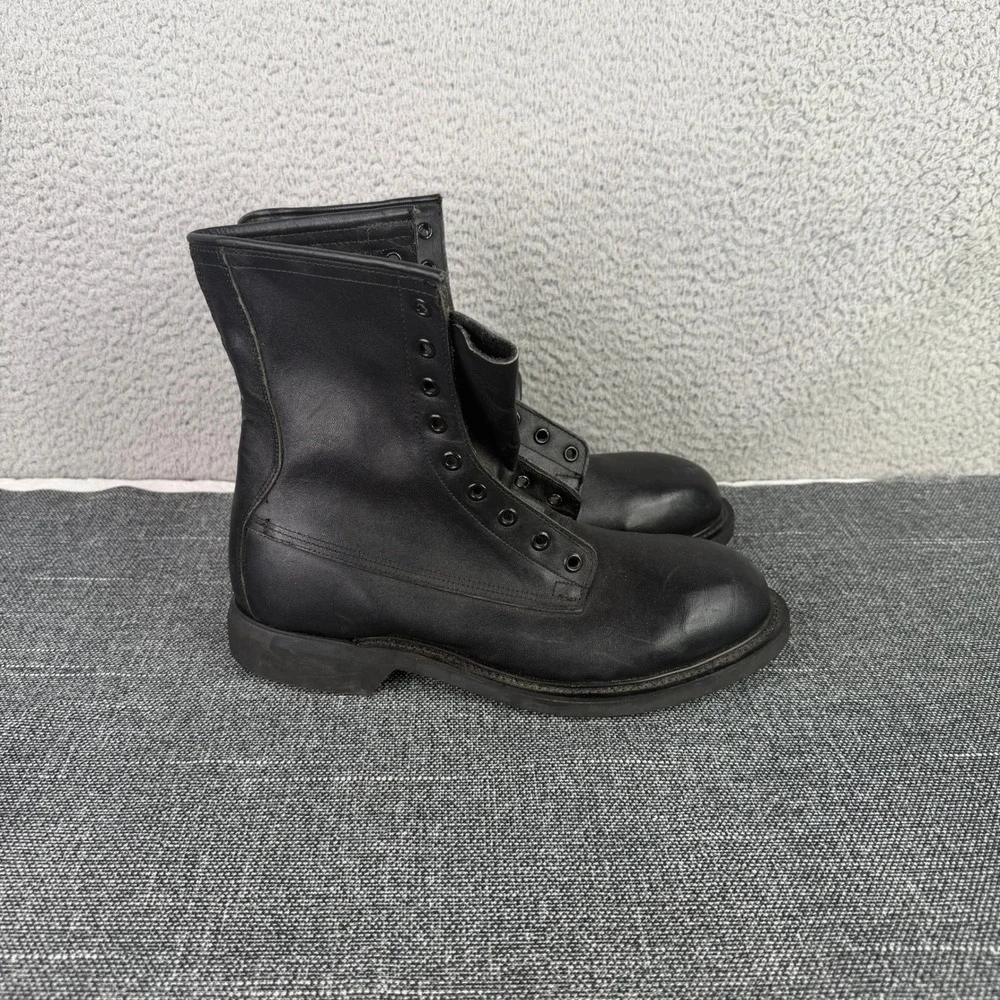 Wolverine Combat Boots Mens 6.5 R Black‎ Leather Military Safety Toe 1992 USA